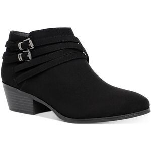 Style & Co. Black Ankle Boots with Buckle Detail